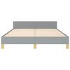 vidaXL Bed Frame without Mattress Light Grey Full Fabric