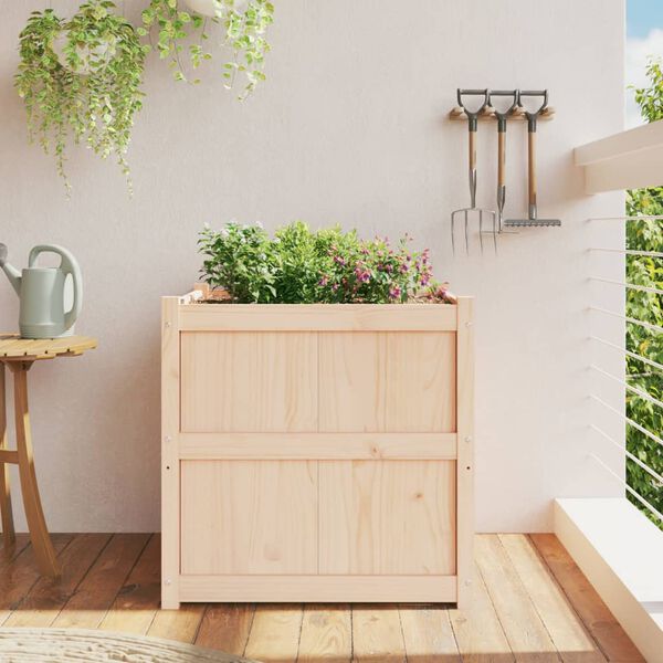 vidaXL Garden Planter 70x70x70 cm Solid Wood Pine