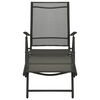 vidaXL 3 Piece Garden Lounge Set Textilene and Aluminium Black