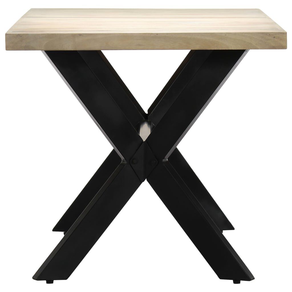 vidaXL Dining Table White 160x80x75 cm Solid Mango Wood