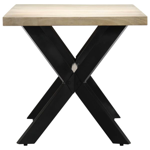 vidaXL Dining Table White 160x80x75 cm Solid Mango Wood