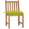 vidaXL Garden Chairs 4 pcs with Cushions Solid Teak Wood