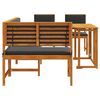 vidaXL Garden Bench Set 4 pcs Brown Solid Acacia Wood