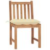 vidaXL Garden Chairs 2 pcs with Cushions Solid Teak Wood