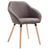 vidaXL Dining Chairs 6 pcs Taupe Fabric