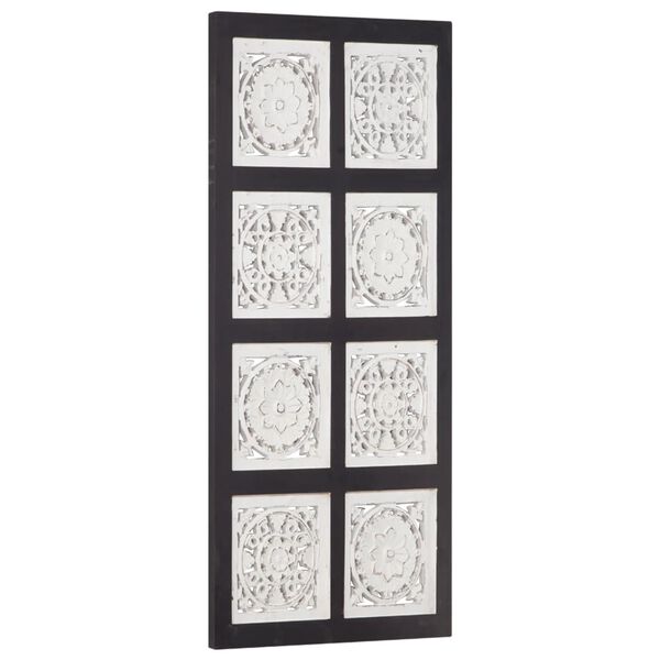 vidaXL Hand-Carved Wall Panel MDF 40x80x1.5 cm Black and White