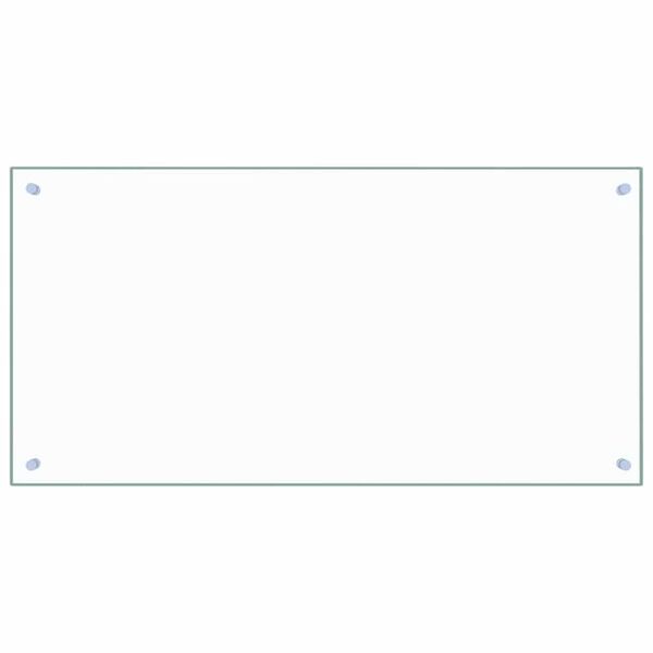 vidaXL Kitchen Backsplash Transparent 100 x 50 cm Tempered Glass