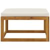 vidaXL 4 Piece Garden Lounge Set with Cushion Cream Solid Acacia Wood