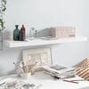 vidaXL Floating Wall Shelf High Gloss White 90x23.5x3.8 cm MDF