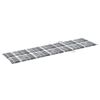 vidaXL Sun Lounger with Grey Check Pattern Cushion Solid Teak Wood