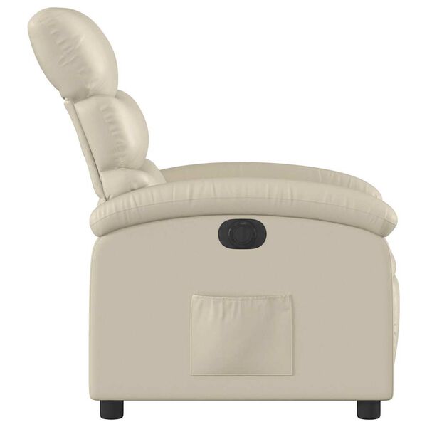 vidaXL Electric Recliner Chair Cream Faux Leather