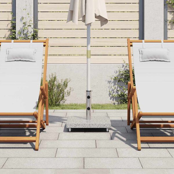 vidaXL Parasol Base Granite 30 kg Square Grey