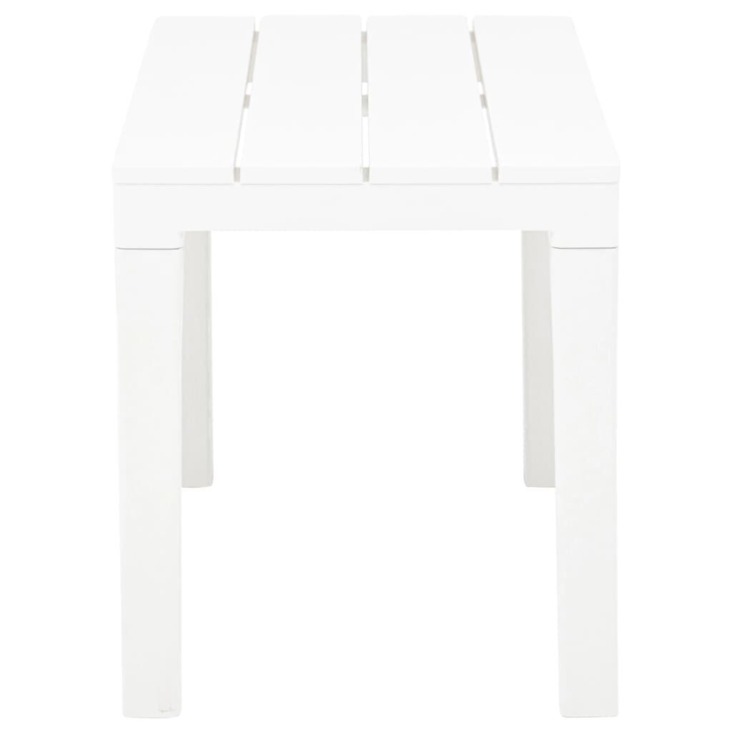 vidaXL Garden Benches 2 pcs White Plastic