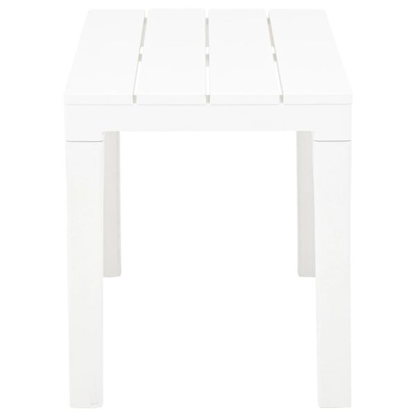 vidaXL Garden Benches 2 pcs White Plastic