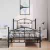 vidaXL Metal Bed Frame without Mattress with Footboard Black 100x200cm