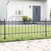 vidaXL Garden Fence 5 pcs Grey 8.5 x 0.6 m Powder-coated Steel