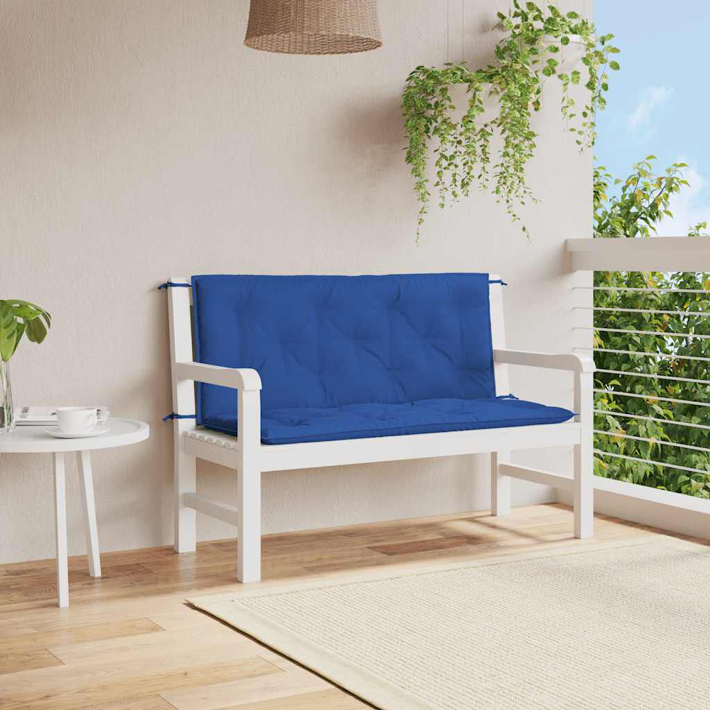 vidaXL Garden Bench Cushion Blue 120x(50+50)x7cm Oxford Fabric
