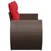 vidaXL Garden Sofa with Cushions 2-Seater Brown Poly Rattan