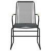 vidaXL Garden Chairs 2 pcs Black 58x59x85.5 cm PVC Rattan