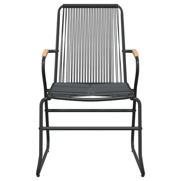 vidaXL Garden Chairs 2 pcs Black 58x59x85.5 cm PVC Rattan