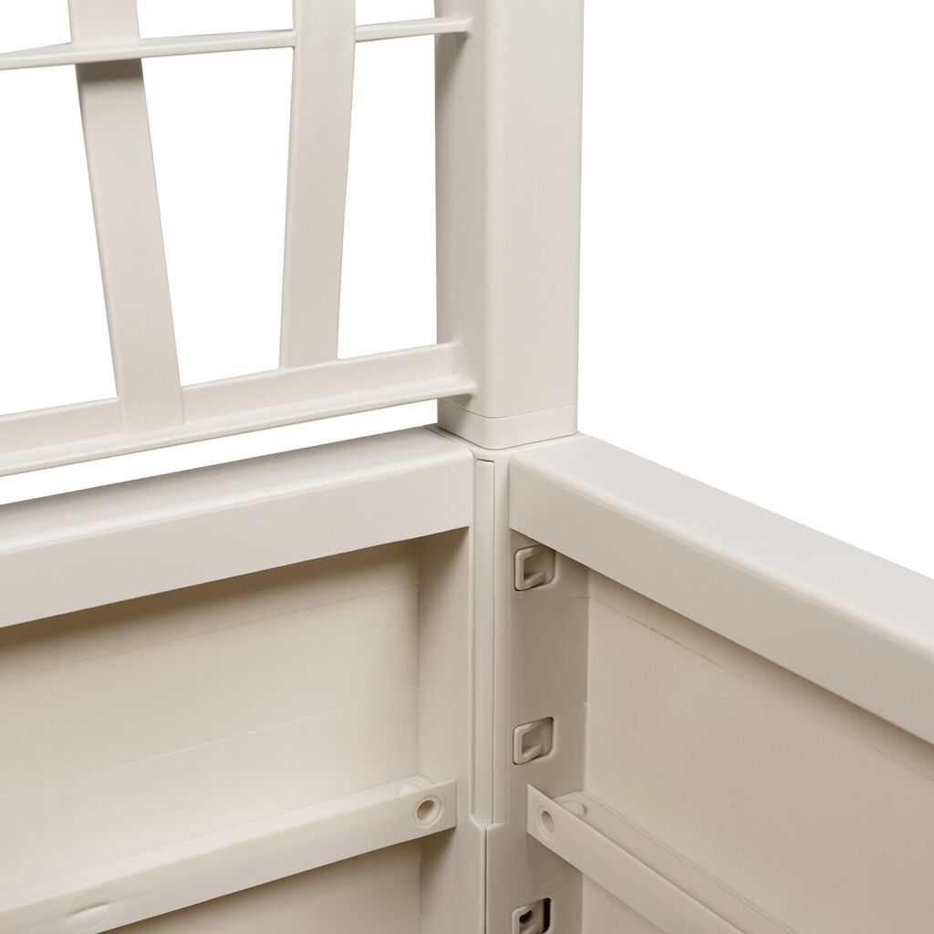 vidaXL Garden Planter with Trellis White 36x36x140 cm PP