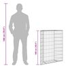 vidaXL Trapezium Gabion Raised Bed Galvanised Steel 80x20x100 cm