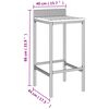 vidaXL Bar Stools 2 pcs Black Poly Rattan and Solid Wood Acacia