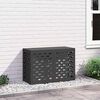 vidaXL Air Conditioner Cover Black 90 x 40 x 60 cm Steel