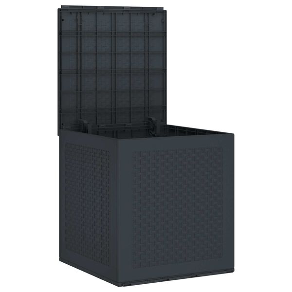 vidaXL Storage Box Anthracite 55 x 53 x 57 cm Polypropylene
