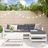 vidaXL 5 Piece Garden Lounge Set with Cushions White Solid Wood