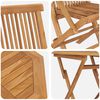 vidaXL 5 Piece Garden Dining Set Solid Teak Wood