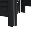 vidaXL Room Divider 3 Panels Black Solid Wood Paulownia