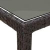 vidaXL Garden Table Brown 190 x 90 x 75 cm Poly Rattan