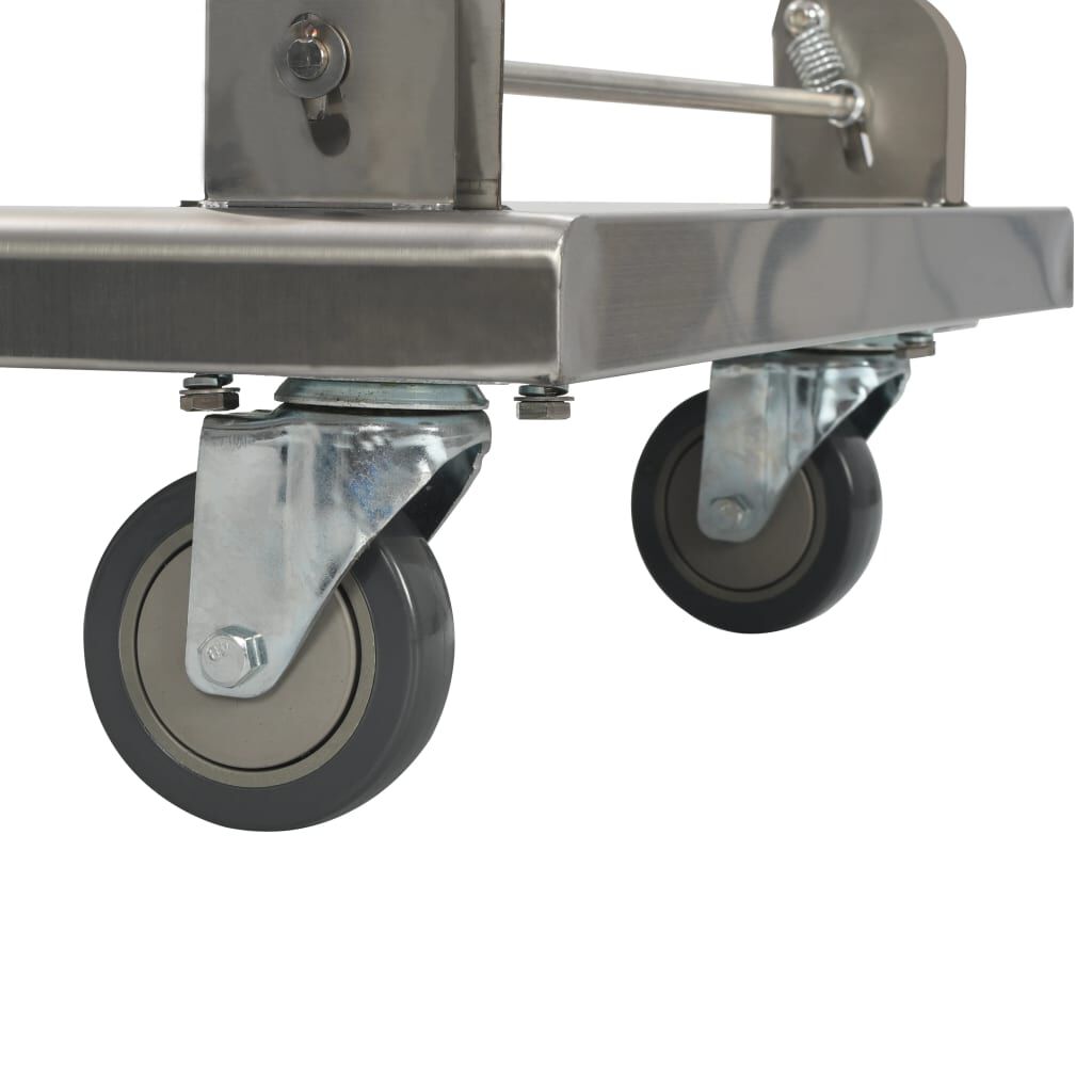 vidaXL Platform Wagon Silver 82x53x86 cm Stainless Steel