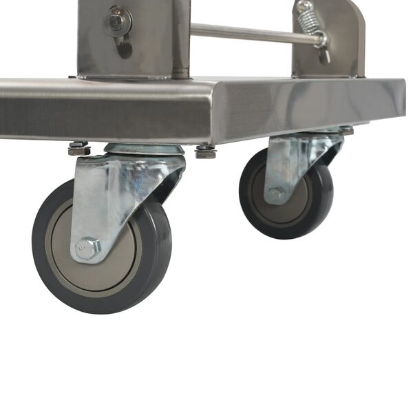 vidaXL Platform Wagon Silver 82x53x86 cm Stainless Steel