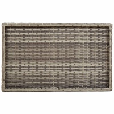 vidaXL Folding Tray Table Grey 65x40x75 cm Poly Rattan