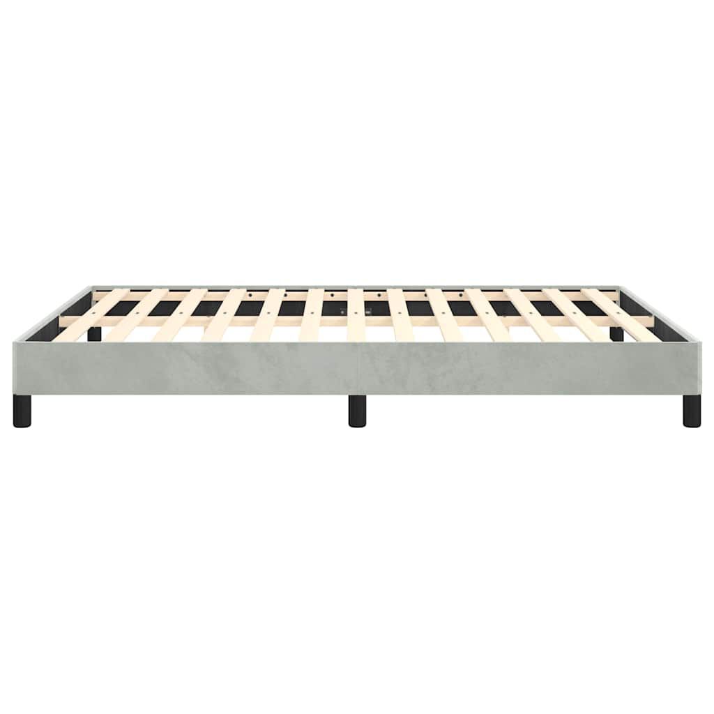 vidaXL Bed Frame without Mattress Light Grey 152x203 cm Queen Velvet