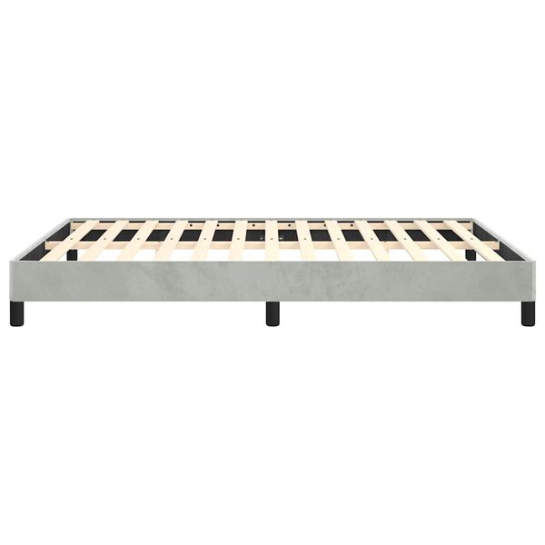 vidaXL Bed Frame without Mattress Light Grey 152x203 cm Queen Velvet