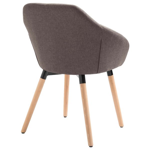 vidaXL Dining Chairs 4 pcs Taupe Fabric