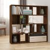 vidaXL Book Cabinet/Room Divider Brown Oak 105x24x102 cm