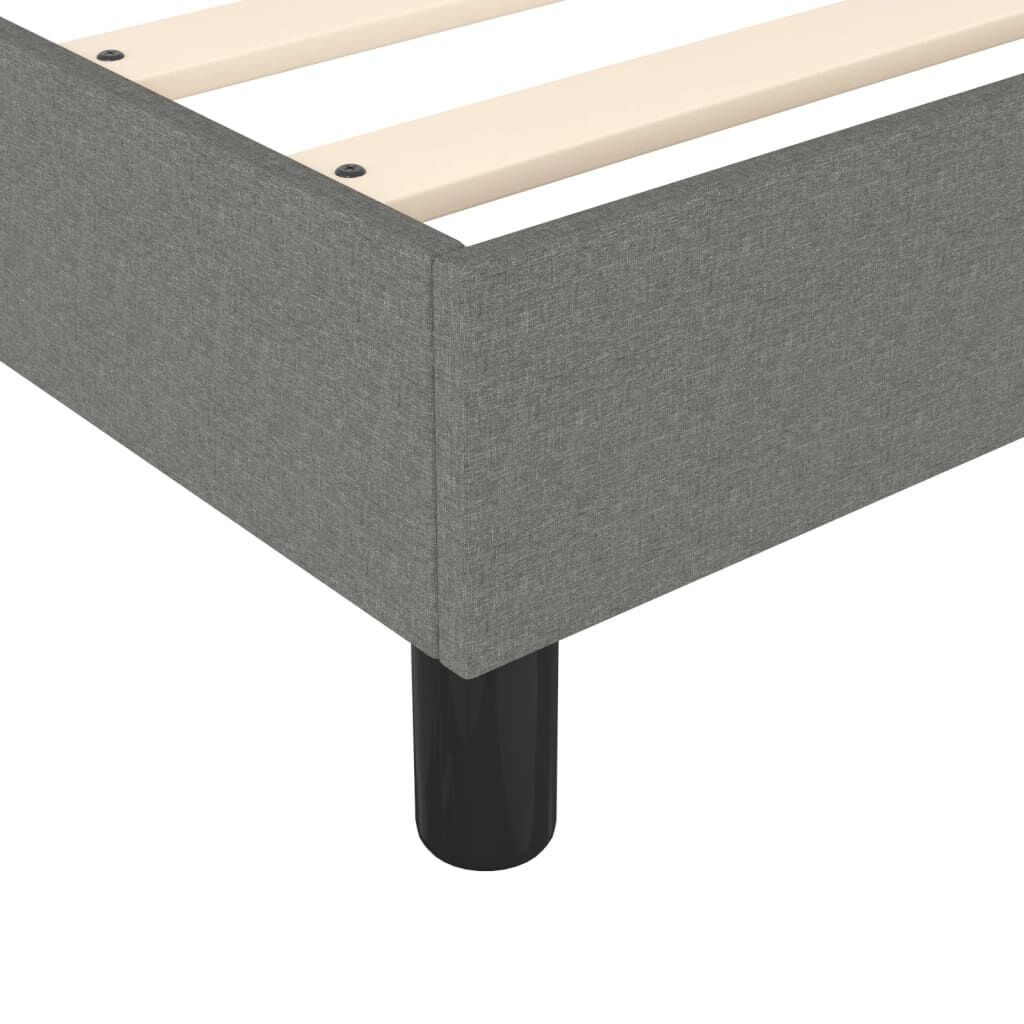 vidaXL Box Spring Bed with Mattress Dark Grey 153x203 cm Queen Size Fabric