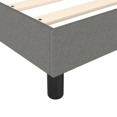 vidaXL Box Spring Bed with Mattress Dark Grey 153x203 cm Queen Size Fabric