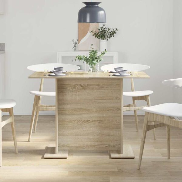 vidaXL Dining Table Sonoma Oak 110x60x75 cm Engineered Wood