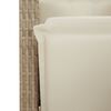 vidaXL Reclining Garden Chair with Footrest Beige Poly Rattan