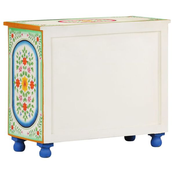 vidaXL Hand Painted Sideboard 70x35x60 cm Solid Mango Wood