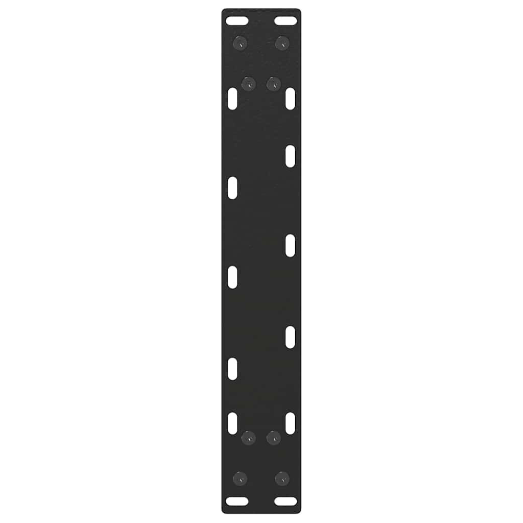 vidaXL Coffee Table Legs U-Shaped 2 pcs Black 28x(42-43) cm Steel