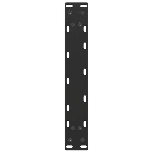 vidaXL Coffee Table Legs U-Shaped 2 pcs Black 28x(42-43) cm Steel