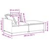 vidaXL Modular Sofa with Footstool&Cushions Fabric Dark Grey