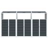 vidaXL Wheelie Bin Storage for Triple Bins Anthracite 216x81x115 cm Steel