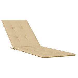 vidaXL Deck Chair Cushion Melange Beige (75+105)x50x4 cm Fabric